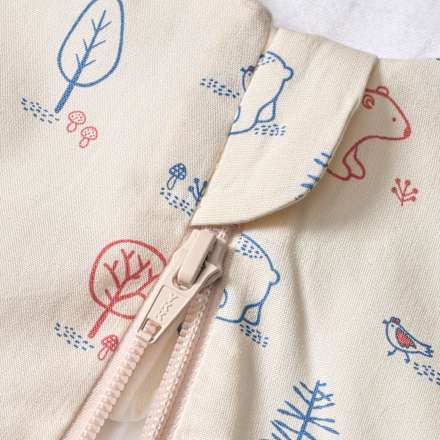 Schlafsack 3 TOG mit Wald-Muster, beige,  90 cm ALANA