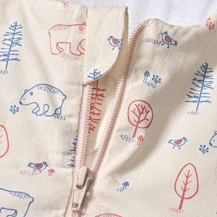 Schlafsack 3 TOG mit Wald-Muster, beige,  100 cm ALANA