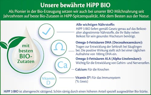 Folgemilch 3 ab dem 10. Monat HiPP