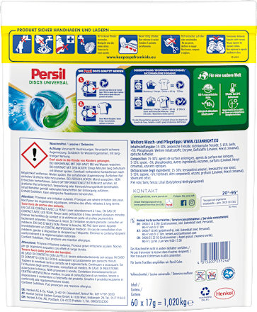 Vollwaschmittel Discs Universal 4in1 Persil