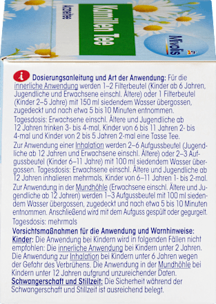 Arzneitee, Kamillen Tee (12 Beutel) Mivolis