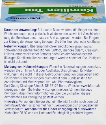 Arzneitee, Kamillen Tee (12 Beutel) Mivolis