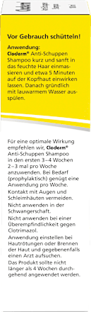 Cloderm Anti-Schuppen Shampoo mit 1% Clotrimazol Cloderm