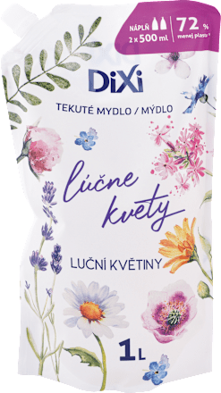 Tekuté mydlo Lúčne kvety, náhradná náplň DiXi