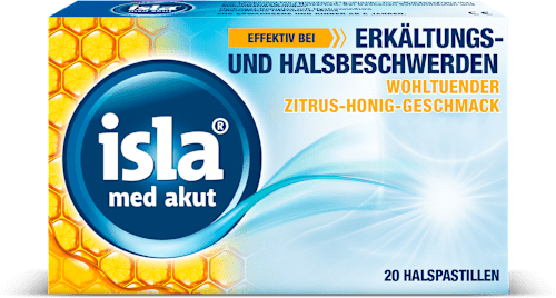 isla med akut Zitrus-Honig Halspastillen isla