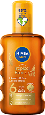 Olje za daljšo porjavitev Tropical Bronze, ZF 6 NIVEA SUN