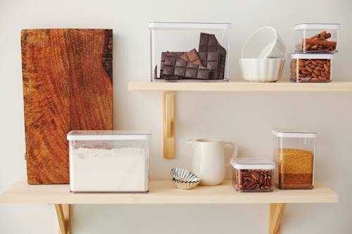 Vorratsaufbewahrung mit Deckel, transparent (1 l) rotho