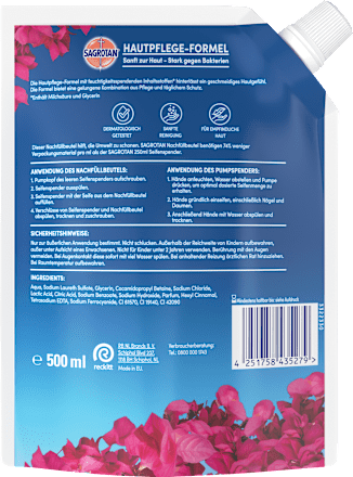 Flüssigseife Floral Coast Wassermelonen & Pfirsichblüten Duft, Nachfüllpack Sagrotan