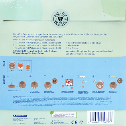 Bastel-Set, Lampion, Tierköpfe Profissimo