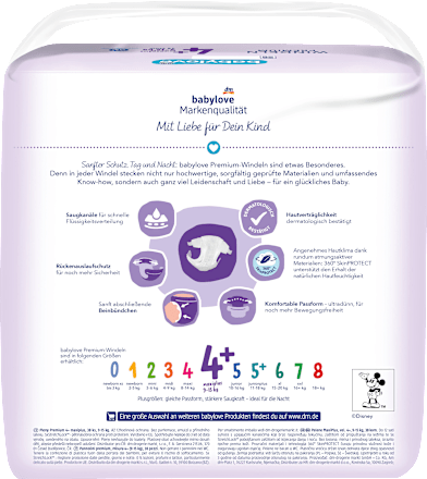 Plienky Premium - veľ. 4+ maxiplus (9-15 kg) babylove