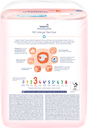 Premium pelene vel. 3 midi (4-9 kg) babylove