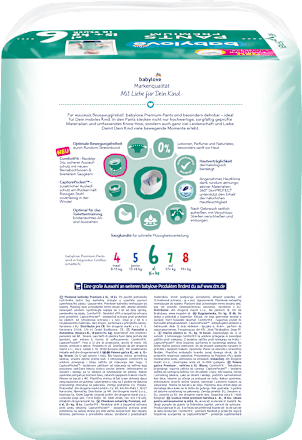 Premium hlačne plenice, velikost 6 (XL), 15kg+ babylove