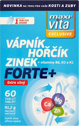 tablety Forte+ Vápník, Hořčík & Zinek maxi vita
