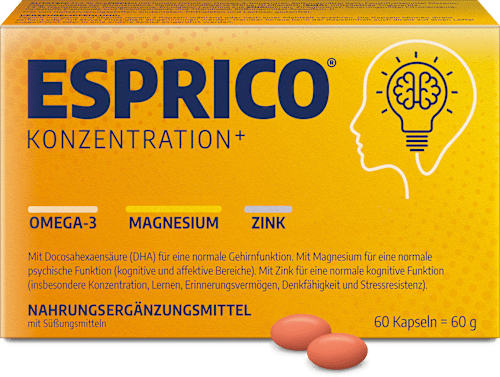 ESPRICO KONZENTRATION+ Kaukapseln 60 St ESPRICO