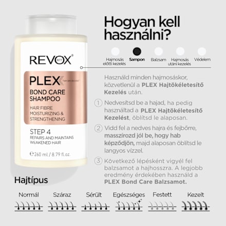 Hajerősítő sampon Plex, Step 4 REVOX B77