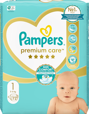Plenice za novorojenčke, velikost 1 (2-5 kg) Pampers Premium Care