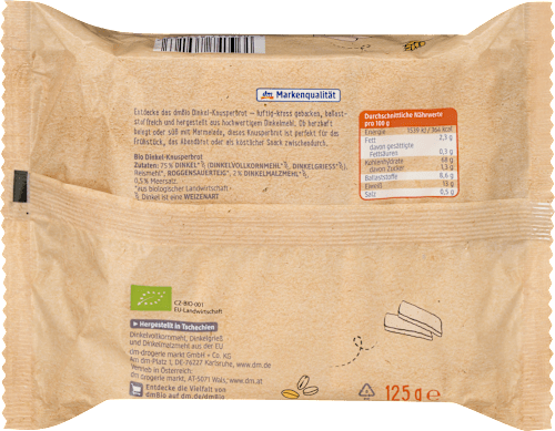 Dinkel Knusperbrot dmBio