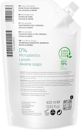 EUBOS Sensitive Pflege Dusch + Creme, empfindliche Haut, Nachfüllbeutel EUBOS