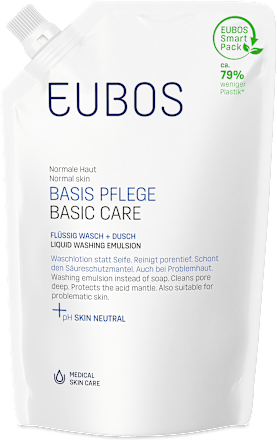 EUBOS Basis Pflege Flüssig Wasch + Dusch, normale Haut, Nachfüllbeutel  EUBOS