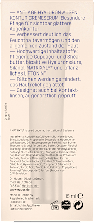 EUBOS Anti Age Hyaluron Augen Kontur Cremeserum EUBOS