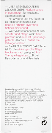 EUBOS Urea Intensive Care 5% Urea Gesichtscreme, trockene Haut EUBOS