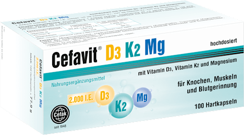 Cefavit D3 K2 Mg 2.000 I.E Hartkapseln 100 St Cefavit