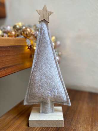 Filzaufsteller Baum (26 cm), beige Dekorieren & Einrichten