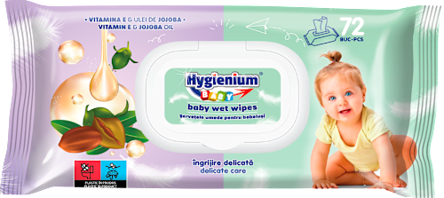 Șervețele umede cu ulei jojoba&vit E Hygienium BABY