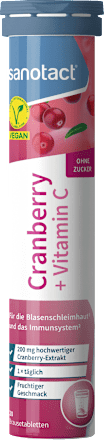 Brausetabletten Cranberry + Vitamin C sanotact