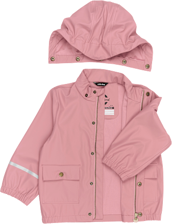Regenjacke mit Kapuze, rosa, Gr.  122/128 Mikk-Line