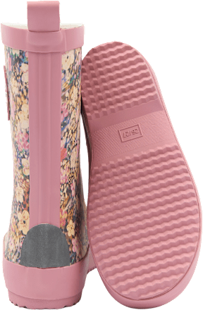 Gummistiefel mit Blumen-Muster, rosa, Gr. 26/27 Mikk-Line