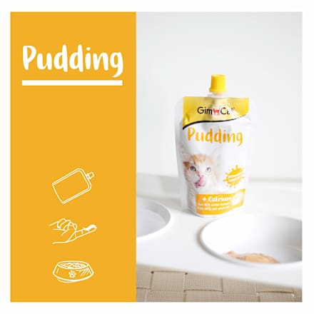 Nahrungsergänzung Katze, Pudding mit Calcium GimCat