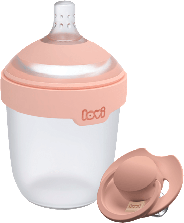 set lahev MAMMAFEEL 150ml 0m+ a PRIME dudlík 0-6m Blush LOVI