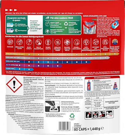 Geschirrspül-Tabs Excellence 4in1 Caps Vorteilspack Somat