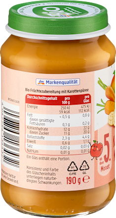 Piure de morcov măr& banană ECO 5+ dmBio