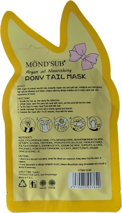 Maska do włosów na kucyk z olejkiem arganowym Pony Tail Mask Mond'sub