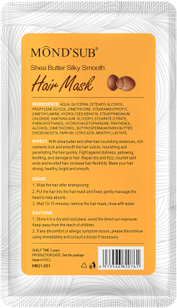 Maska do włosów w czepku z masłem shea Silky Smooth Hair Mask Mond'sub