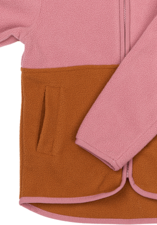 Fleecejacke, rosa & braun, Gr.  98/104 Mikk-Line