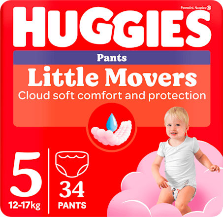 Scutece chiloțel pentru fetițe numărul 5, 12-17 kg Huggies