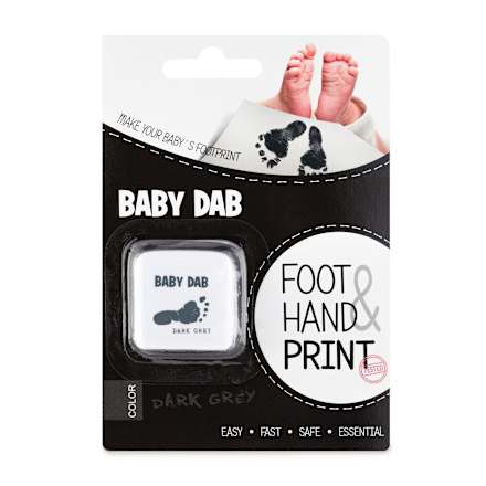 barva šedá na otisky rukou a nohou BABY DAB