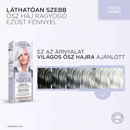 Ősz hajszínt árnyaló ápoló, tiszta fehér L'ORÉAL PARiS