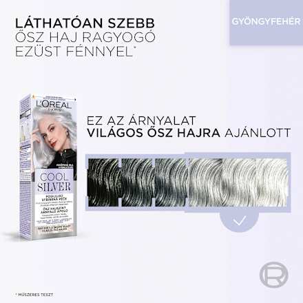 Ősz hajszínt árnyaló ápoló, gyöngyfehér L'ORÉAL PARiS
