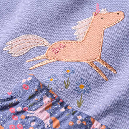 Schlafanzug mit Einhorn-Muster, lila, Gr. 110/116 ALANA