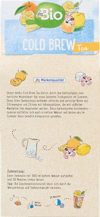 Cold Brew Tea mit Zitrone, Hibiskus & Mandarine dmBio