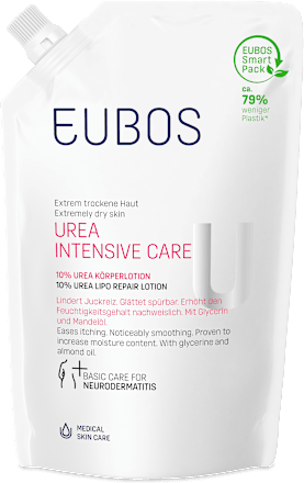 EUBOS Urea Intensive Care 10% Urea Körperlotion, extrem trockene Haut, Nachfüllbeutel EUBOS