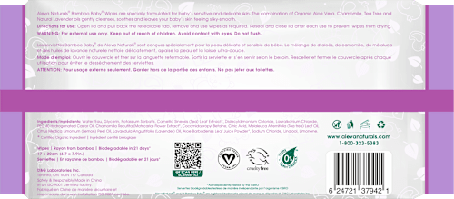 Șervețele umede din fibre de bambus  Aleva Naturals