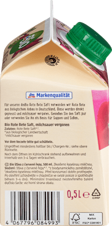 Direktsaft Rote Bete dmBio