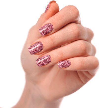 UV Nagelfolien Glittery Rosé Maniko