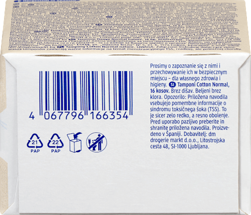 Tampon nature, normal, 100% bio pamutból Jessa