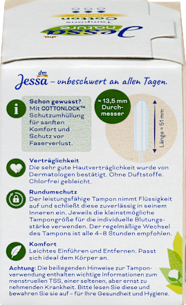 Tampon nature, normal, 100% bio pamutból Jessa